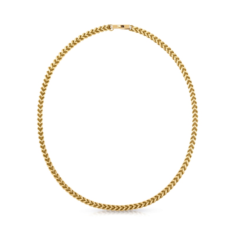 Main Image 1 of Guess Men's Stainless Steel Gold Tone 21" Foxtail Chain Necklace