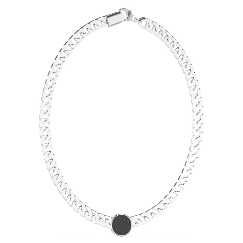 Main Image 1 of Guess Men's Stainless Steel Coin Pattern 21" Curb Chain Necklace
