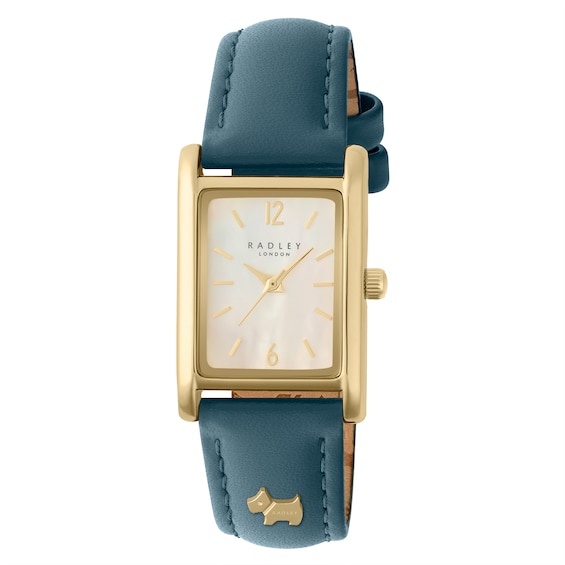 Radley Women's Mother Of Pearl Dial Blue Leather Strap Watch