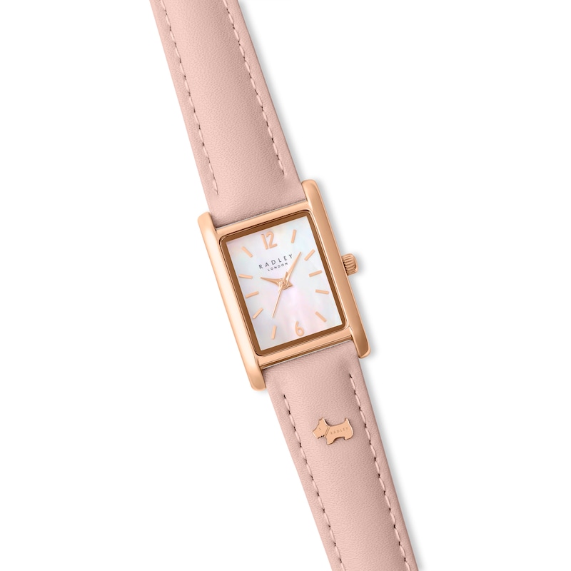 Radley Ladies' Mother Of Pearl Dial Pink Leather Strap Watch