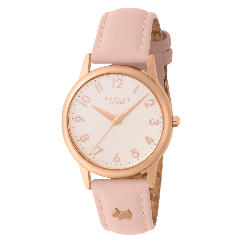 Radley Ladies' Rose Gold Tone Dial Pink Leather Strap Watch