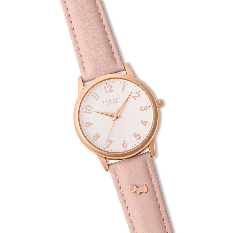 Radley Ladies' Rose Gold Tone Dial Pink Leather Strap Watch