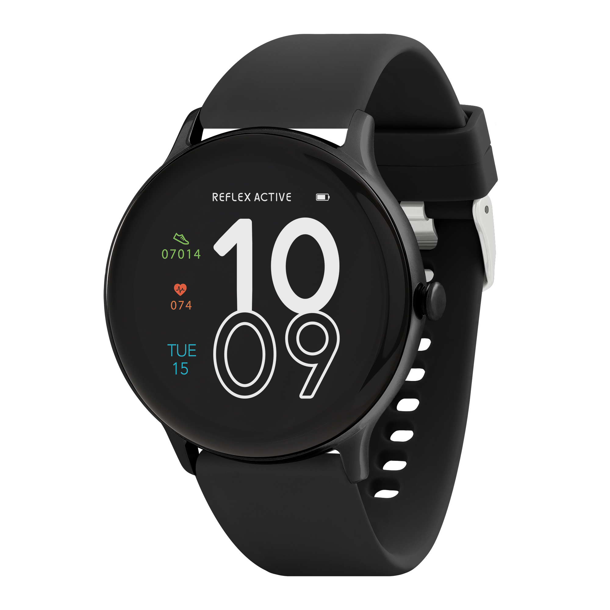Thumbnail Image 1 of Reflex Active Series 22 Black Silicone Strap Smart Watch