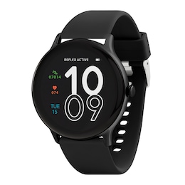 Reflex Active Series 22 Black Silicone Strap Smart Watch