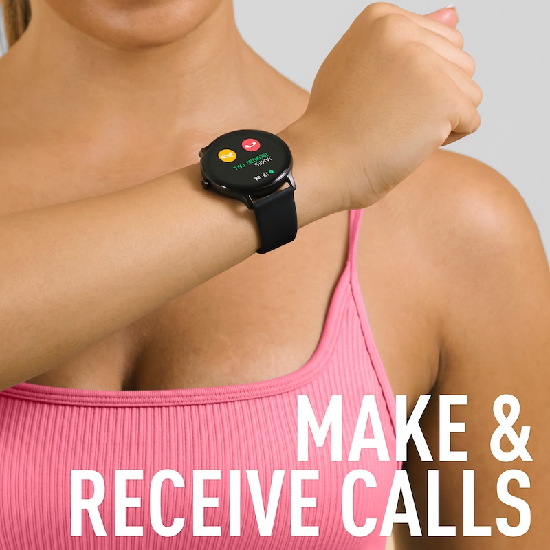 Main Image 2 of Reflex Active Series 22 Black Silicone Strap Smart Watch