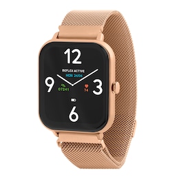 Reflex Active Series 23 Rose Gold Tone Mesh Strap Smart Watch