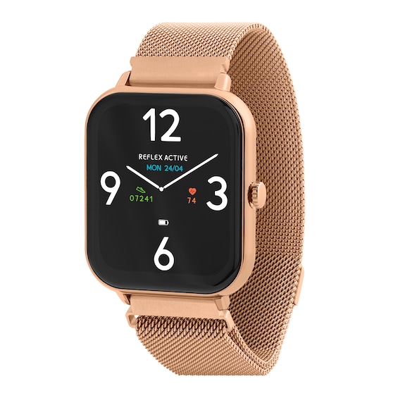 Reflex Active Series 23 Rose Gold Tone Mesh Strap Smart Watc