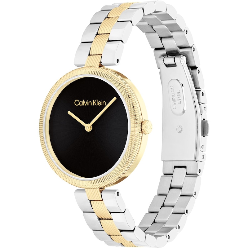 Main Image 2 of Calvin Klein Ladies' Black Dial Two Tone Stainless Steel Bracelet Watch