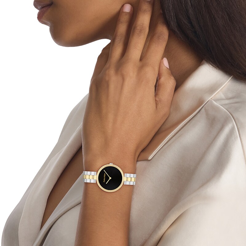 Main Image 4 of Calvin Klein Ladies' Black Dial Two Tone Stainless Steel Bracelet Watch