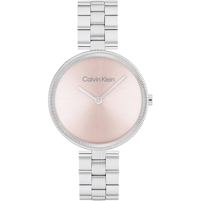 Main Image 1 of Calvin Klein Ladies' Blush Dial Stainless Steel Bracelet Watch