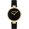 Thumbnail Image 0 of Calvin Klein Ladies' Black Dial Black Leather Strap Watch