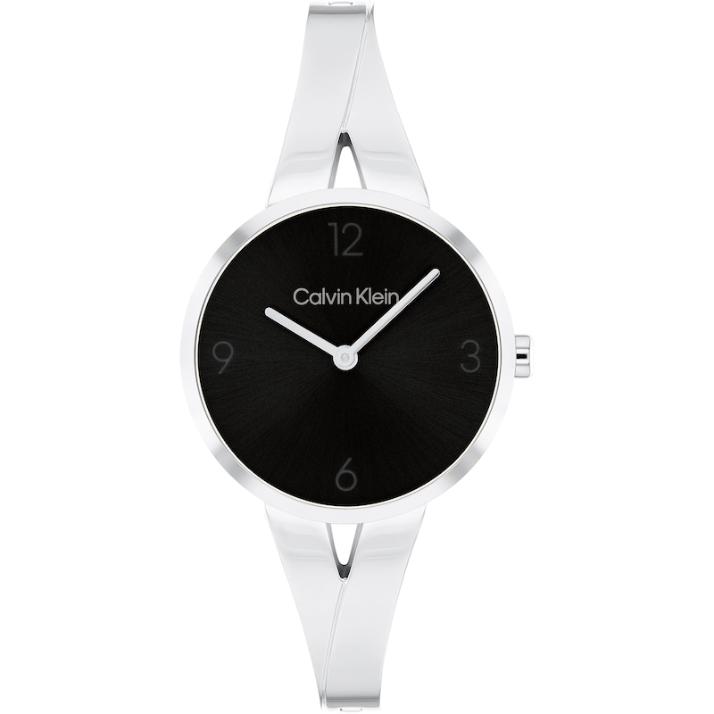 Main Image 1 of Calvin Klein Ladies' Black Dial Stainless Steel Bangle Watch