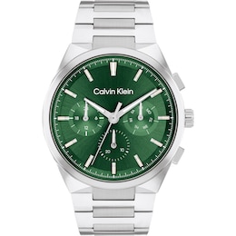 Calvin Klein Men's Green Dial Stainless Steel Bracelet Watch