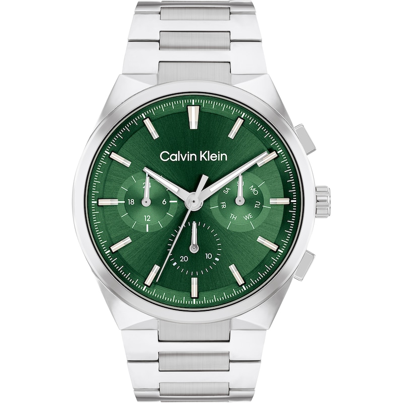 Calvin Klein Men's Green Dial Stainless Steel Bracelet Watch