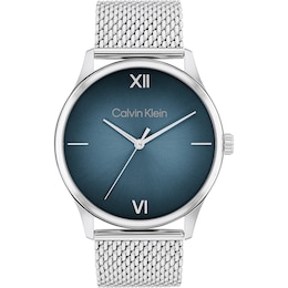 Calvin Klein Men's Teal Gradient Dial Stainless Steel Watch