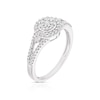 Thumbnail Image 2 of 9ct White Gold 0.30ct Diamond Split Shoulder Cluster Ring