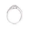 Thumbnail Image 3 of 9ct White Gold 0.30ct Diamond Split Shoulder Cluster Ring