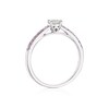 Thumbnail Image 3 of 9ct White Gold 0.25ct Diamond & Created Pink Sapphire Solitaire Ring