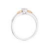 Thumbnail Image 2 of 9ct White & Rose Gold 0.25ct Diamond Shoulder Detail Solitaire Ring