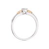 Thumbnail Image 3 of 9ct White & Rose Gold 0.25ct Diamond Shoulder Detail Solitaire Ring