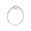 Thumbnail Image 2 of 9ct White & Rose Gold 0.25ct Diamond Shoulder Detail Solitaire Ring