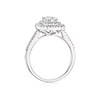 Thumbnail Image 3 of 9ct White Gold 0.40ct Diamond Emerald Shaped Cluster Ring