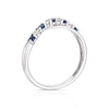 Thumbnail Image 3 of 9ct White Gold Sapphire & Diamond Crossover Ring