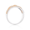 Thumbnail Image 2 of 9ct White & Rose Gold 0.30ct Diamond Twist Ring