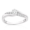 Thumbnail Image 1 of 9ct White Gold 0.33ct  Diamond Twist Ring
