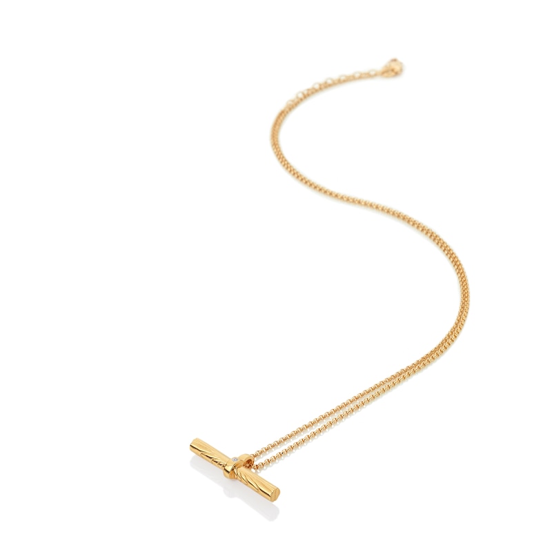 Hot Diamonds X Jac Jossa 18ct Gold Plated Hope Bar Pendant Necklace