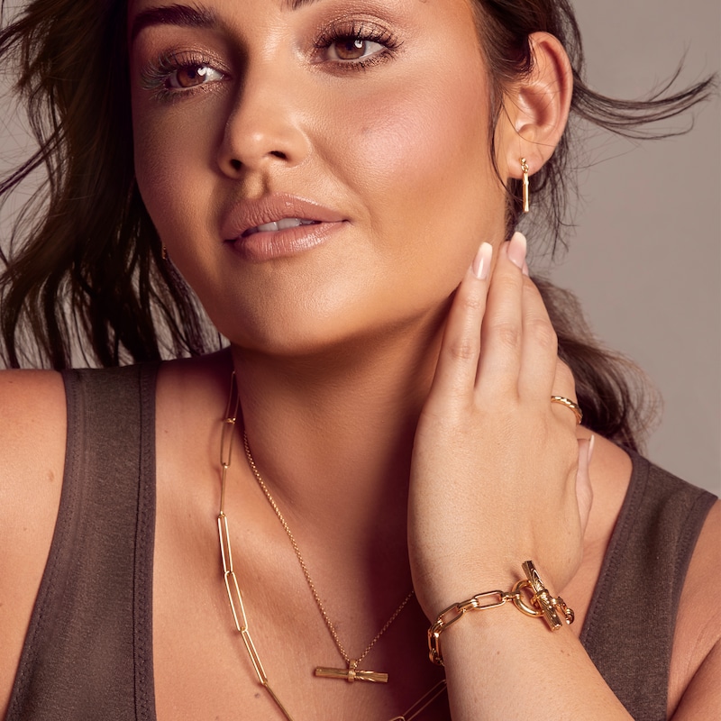 Main Image 3 of Hot Diamonds X Jac Jossa 18ct Gold Plated Hope Bar Pendant Necklace