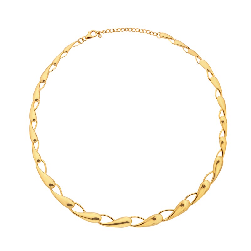 Main Image 1 of Hot Diamonds X Jac Jossa 18ct Gold Plated Flow Graduated Necklace