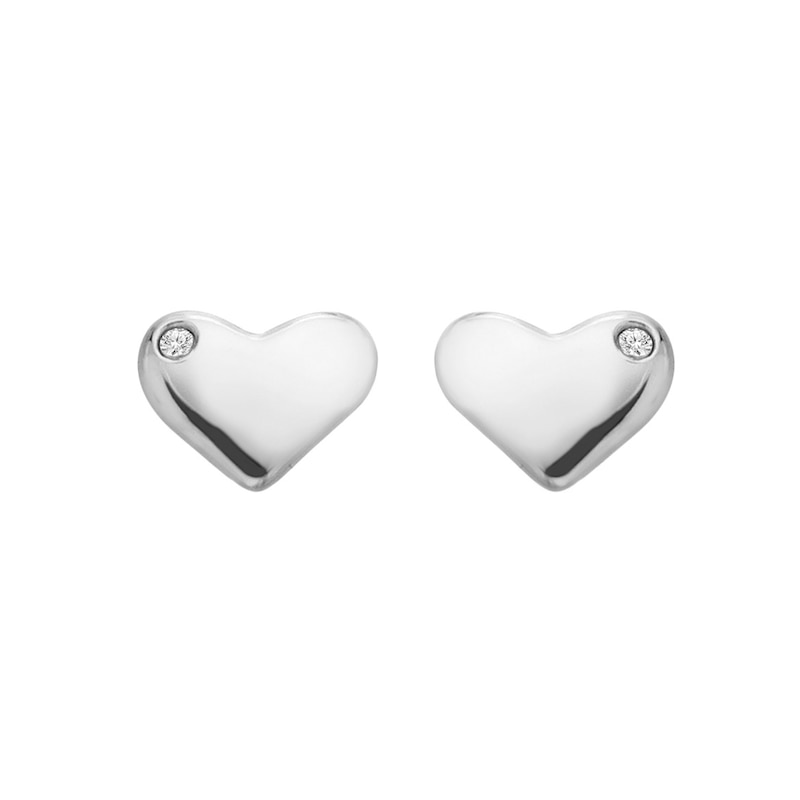 Main Image 1 of Hot Diamonds Sterling Silver Bold Heart Stud Earrings