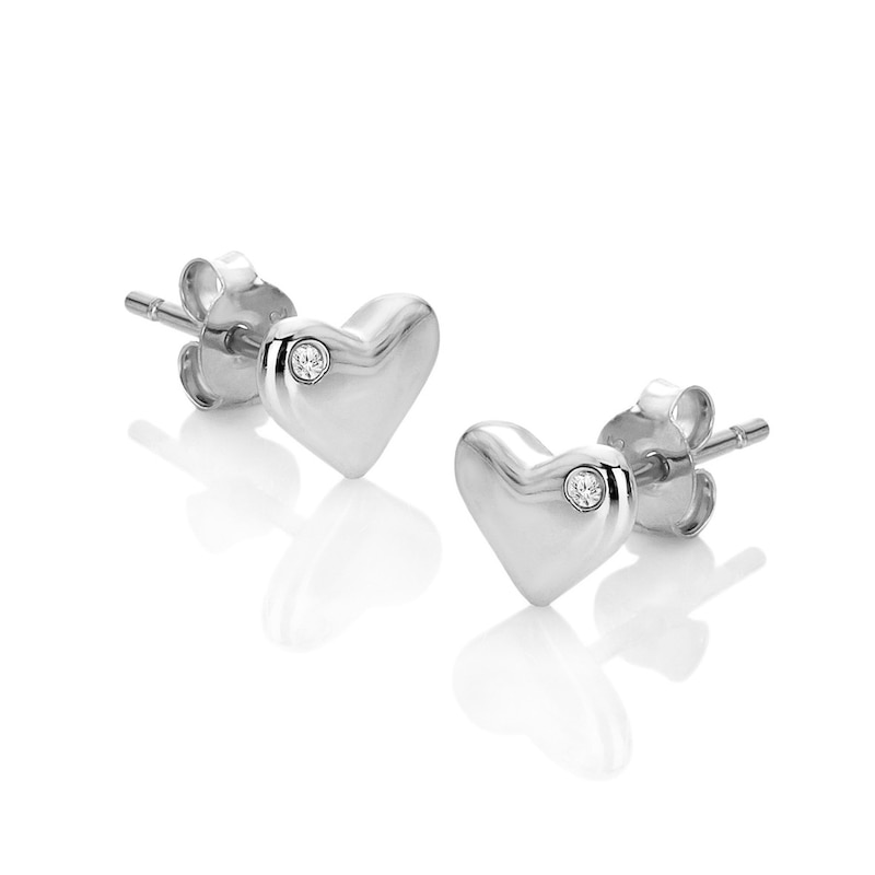 Main Image 2 of Hot Diamonds Sterling Silver Bold Heart Stud Earrings