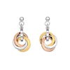 Thumbnail Image 1 of Hot Diamonds Sterling Silver Tri Tone Interlocking Hoop Stud Earrings