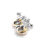 Thumbnail Image 2 of Hot Diamonds Sterling Silver Tri Tone Interlocking Hoop Stud Earrings