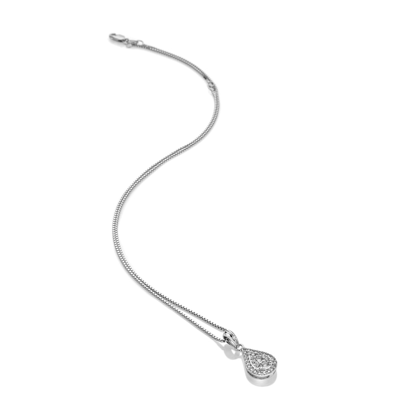 Main Image 2 of Hot Diamonds Sterling Silver White Topaz Pear Shaped Pendant Necklace