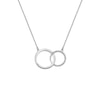 Thumbnail Image 0 of Hot Diamonds Sterling Silver White Topaz Interlocking Circle Pendant Necklace