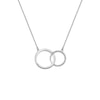 Thumbnail Image 1 of Hot Diamonds Sterling Silver White Topaz Interlocking Circle Pendant Necklace