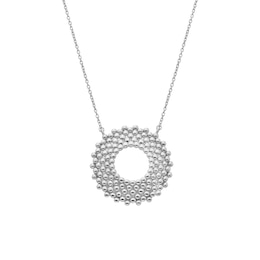 Hot Diamonds Sterling Silver Sunburst Circle Pendant Necklace