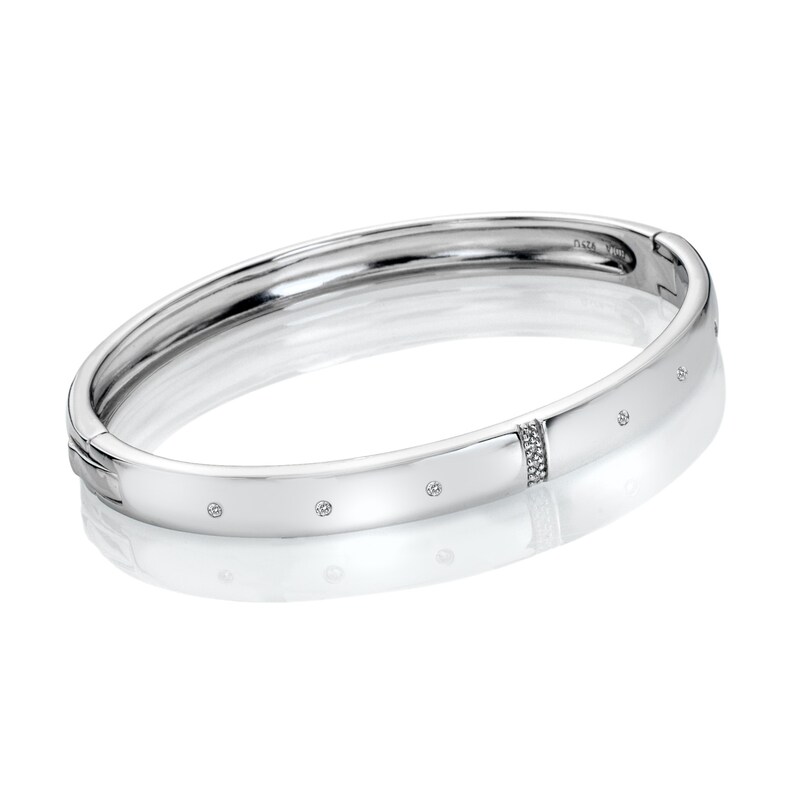 Main Image 1 of Hot Diamonds Sterling Silver Screw Detail Hinged Bangle
