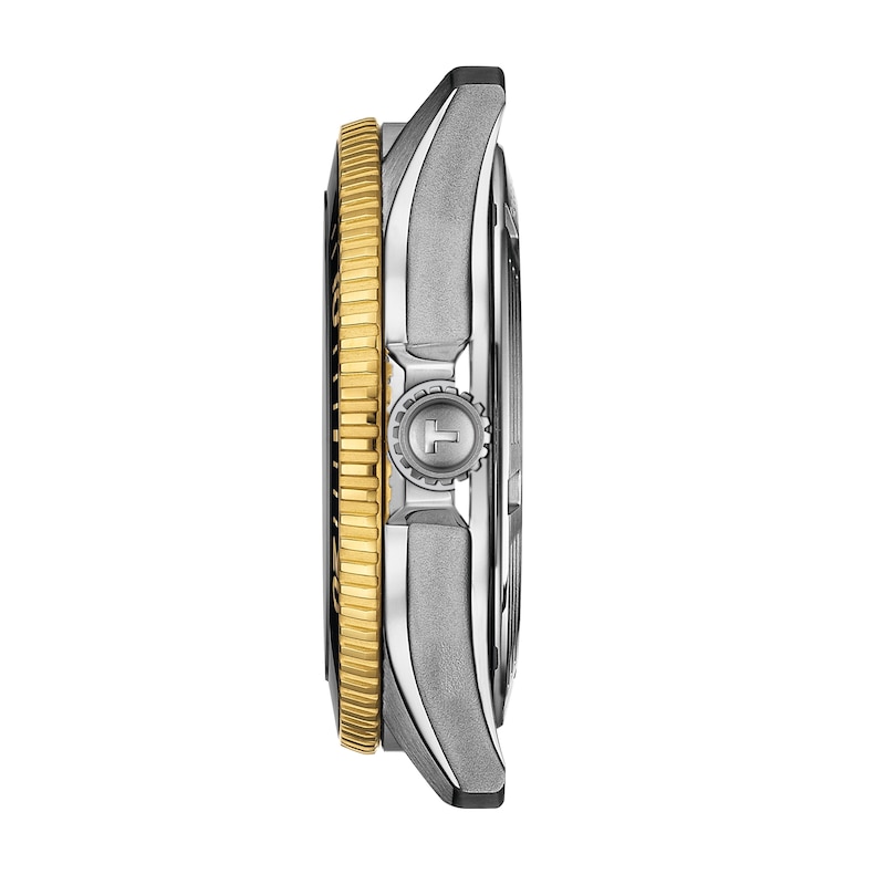 Tissot Seastar Men's 40mm Black Dial Two Tone Stainless Steel Bracelet Watch