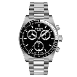 Tissot PR516 Men's Black Dial Stainless Steel Bracelet Watch