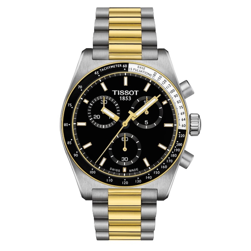 Main Image 1 of Tissot PR516 Men's Black Dial Two Tone Stainless Steel Bracelet Watch