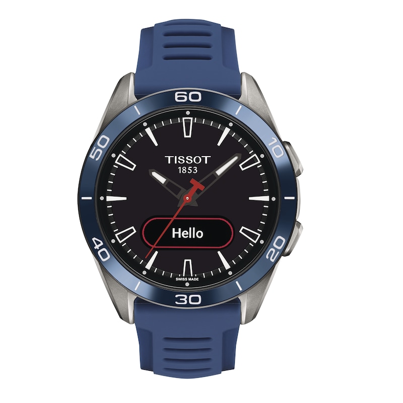 T-Touch Connect Blue Silicone Strap Digital Smart Watch