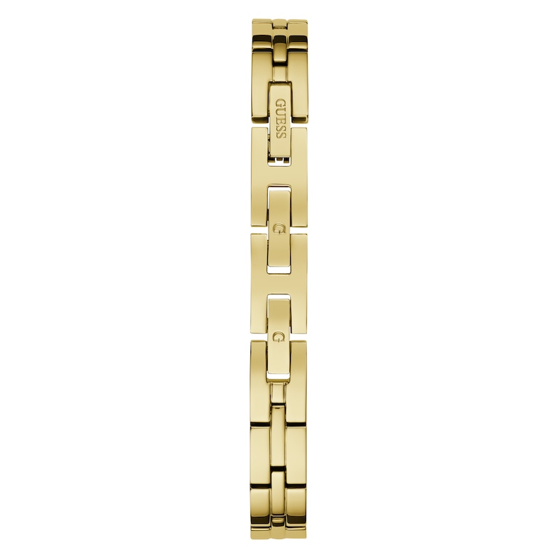 Guess Ladies' Gold Tone Stone Set Half Bangle Watch