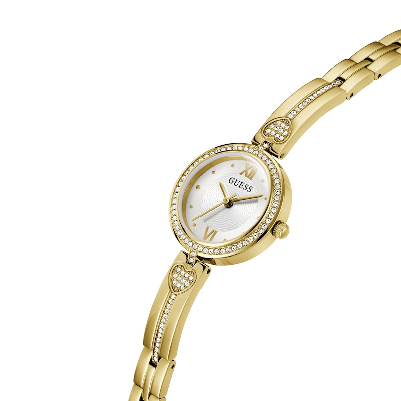 Main Image 4 of Guess Ladies' Gold Tone Stone Set Half Bangle Watch