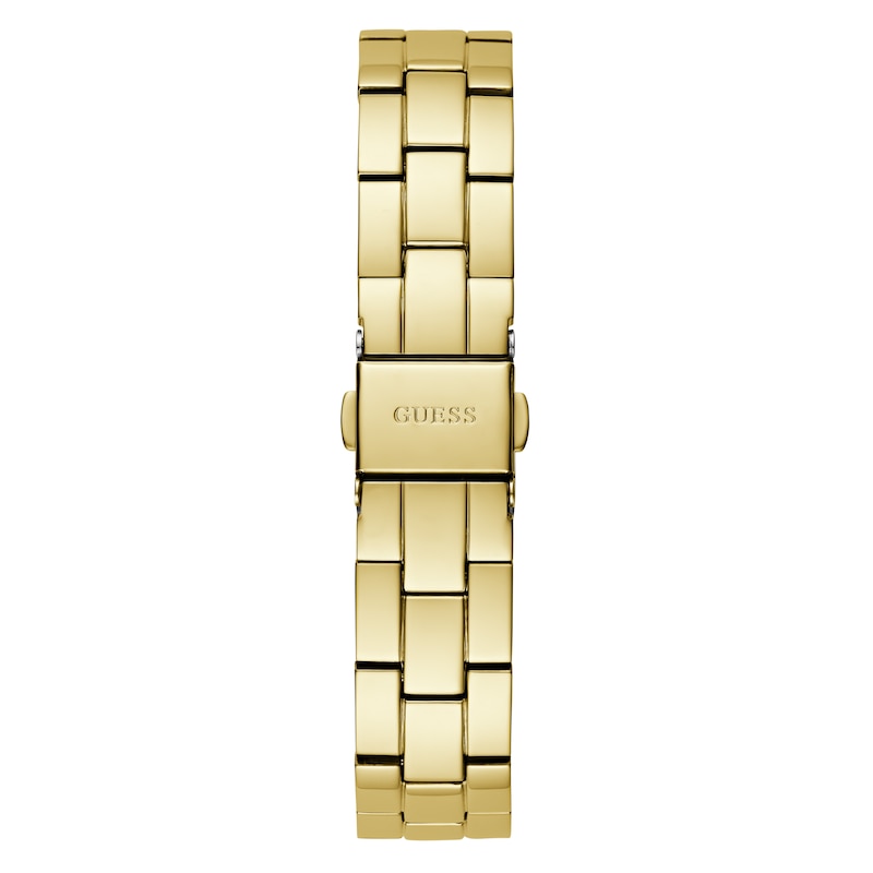 Main Image 3 of Guess Ladies' Multicoloured Stone Set Heart Detail Gold Tone Bracelet Watch