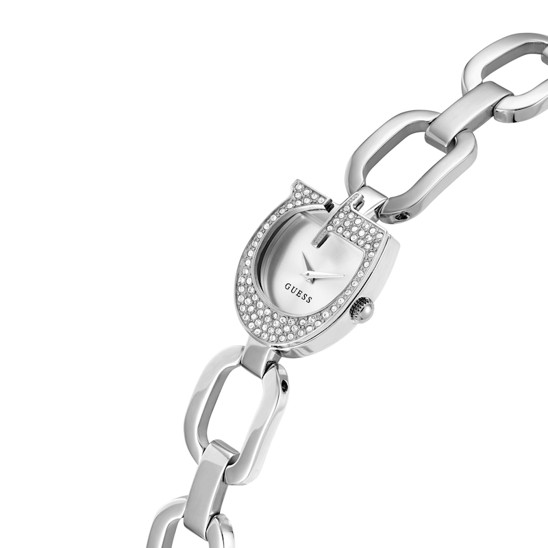 Main Image 4 of Guess Ladies' G Case Detail Silver Tone Link Bracelet Watch