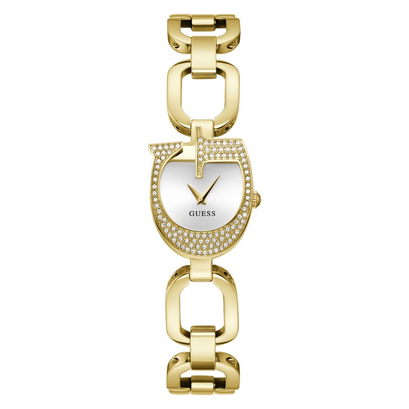 Main Image 1 of Guess Ladies' G Case Detail Gold Tone Link Bracelet Watch